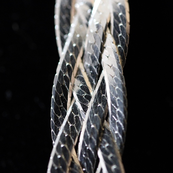 Sterling Silver 925, Franco Link Weave Bracelet - Picture 1 of 8